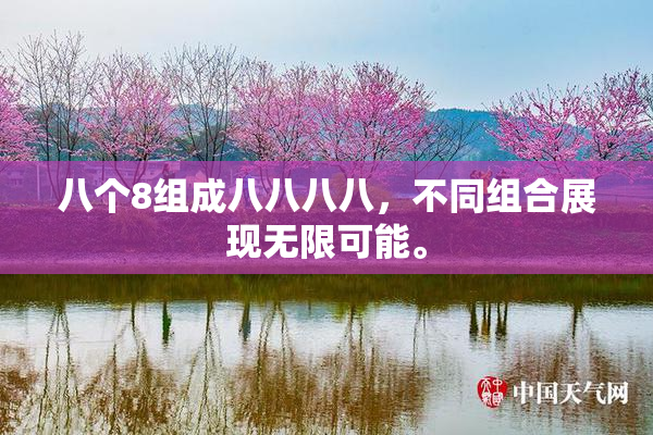 八个8组成八八八八，不同组合展现无限可能。