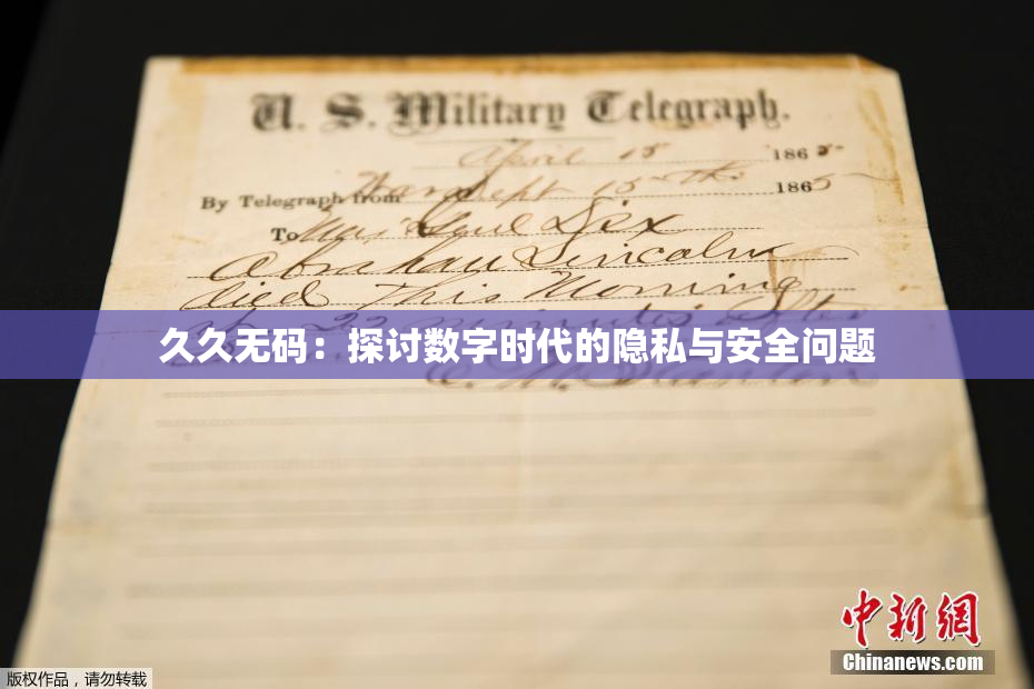 久久无码：探讨数字时代的隐私与安全问题