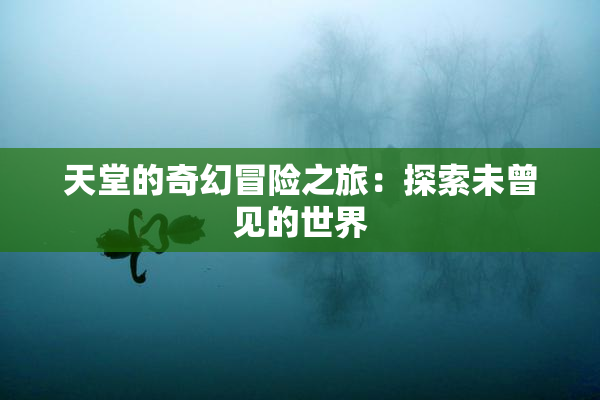 天堂的奇幻冒险之旅：探索未曾见的世界