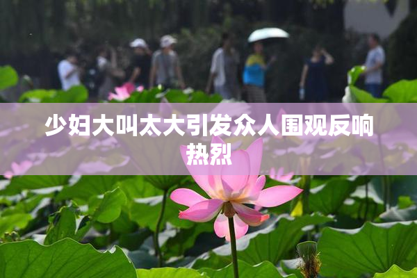 少妇大叫太大引发众人围观反响热烈