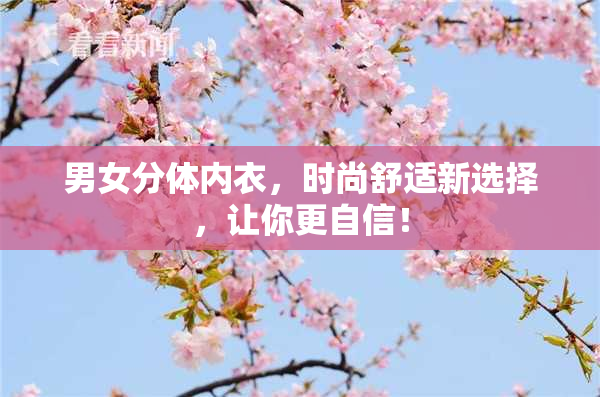 男女分体内衣，时尚舒适新选择，让你更自信！