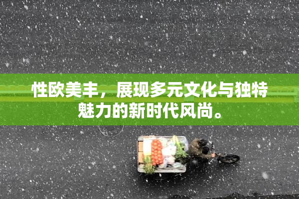 性欧美丰，展现多元文化与独特魅力的新时代风尚。