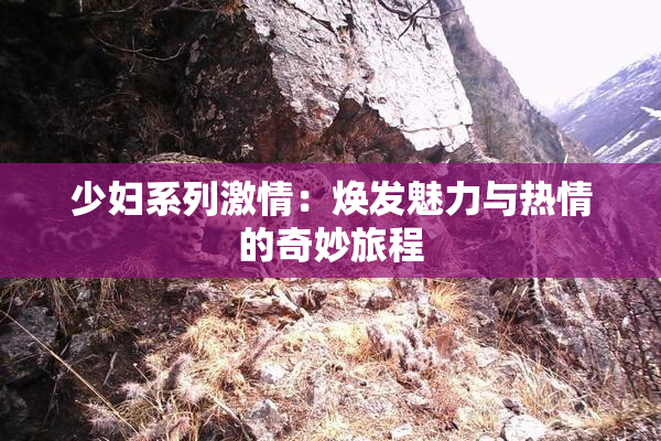 少妇系列激情：焕发魅力与热情的奇妙旅程