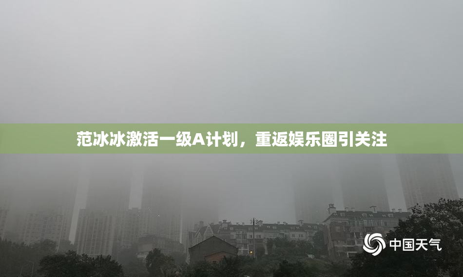范冰冰激活一级A计划，重返娱乐圈引关注