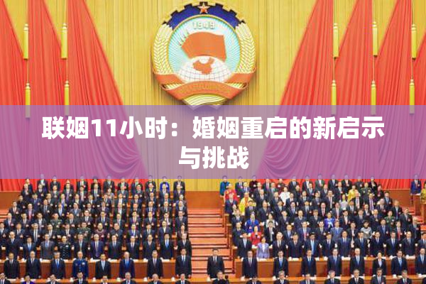 联姻11小时：婚姻重启的新启示与挑战