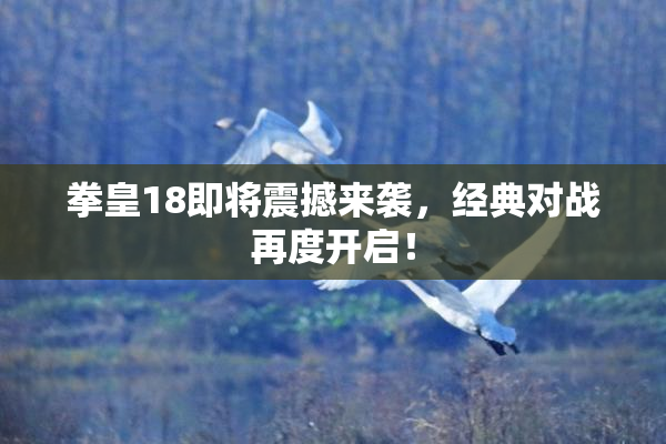 拳皇18即将震撼来袭，经典对战再度开启！