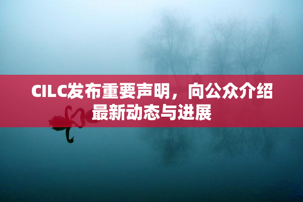 CILC发布重要声明，向公众介绍最新动态与进展