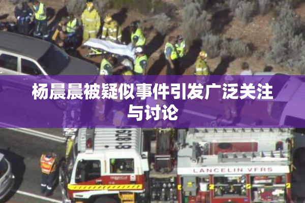 杨晨晨被疑似事件引发广泛关注与讨论