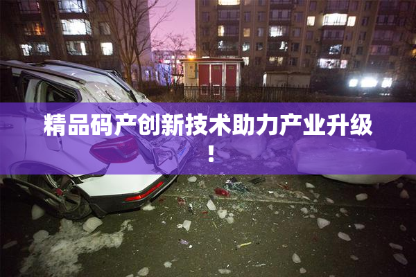 精品码产创新技术助力产业升级！