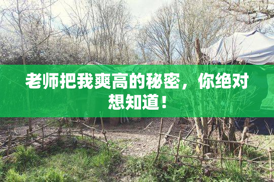 老师把我爽高的秘密，你绝对想知道！