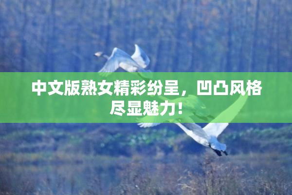 中文版熟女精彩纷呈，凹凸风格尽显魅力！