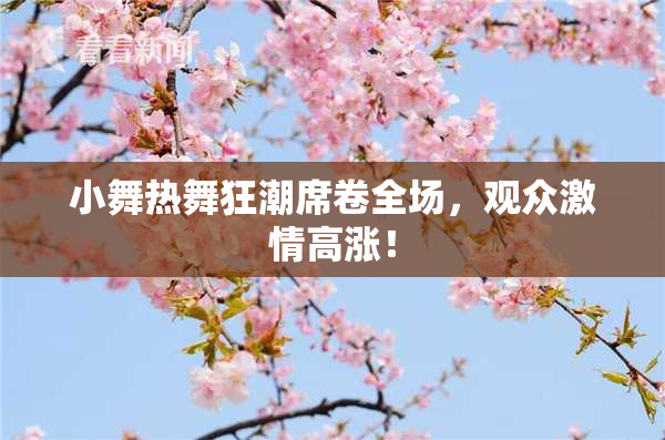 小舞热舞狂潮席卷全场，观众激情高涨！