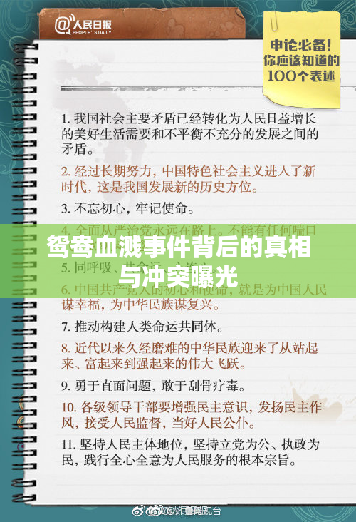 鸳鸯血溅事件背后的真相与冲突曝光