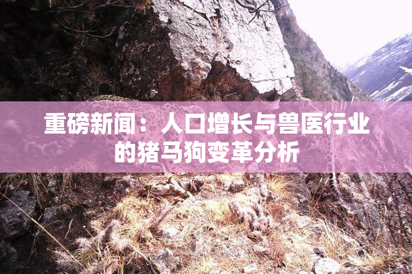 重磅新闻：人口增长与兽医行业的猪马狗变革分析