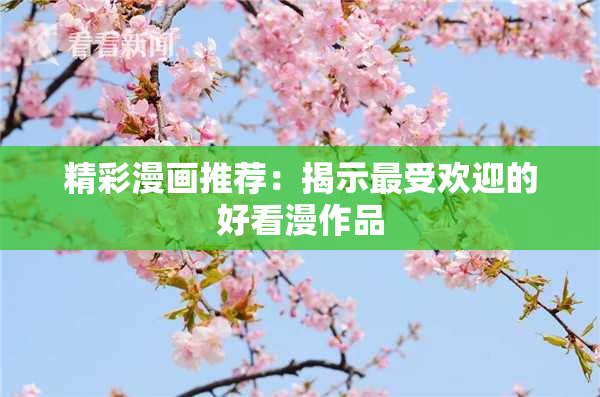 精彩漫画推荐：揭示最受欢迎的好看漫作品