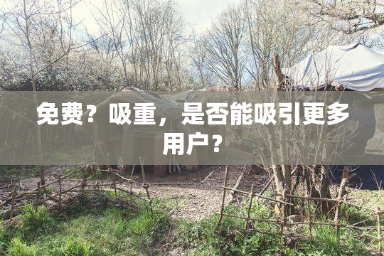 免费？吸重，是否能吸引更多用户？