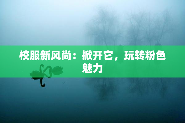 校服新风尚：掀开它，玩转粉色魅力