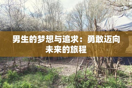男生的梦想与追求：勇敢迈向未来的旅程