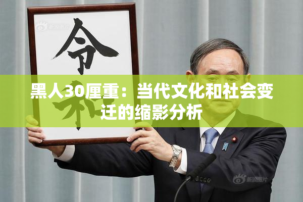 黑人30厘重：当代文化和社会变迁的缩影分析