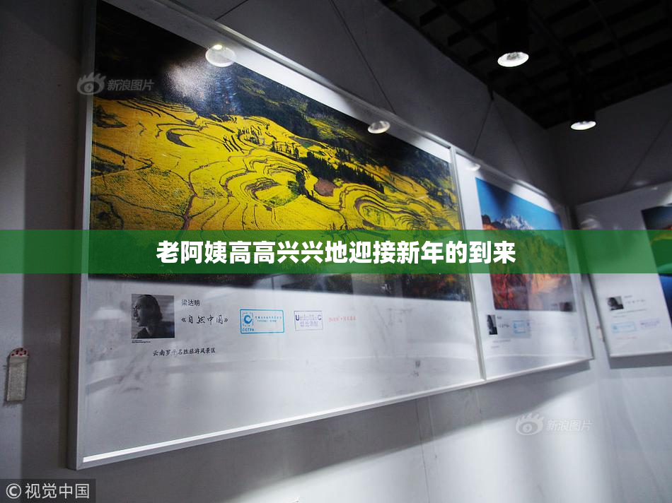 老阿姨高高兴兴地迎接新年的到来