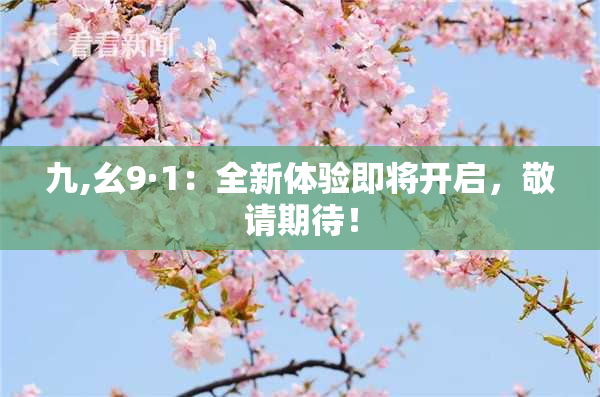 九,幺9·1：全新体验即将开启，敬请期待！