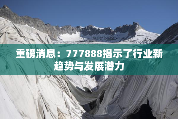 重磅消息：777888揭示了行业新趋势与发展潜力