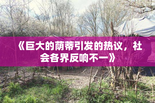 《巨大的荫蒂引发的热议，社会各界反响不一》