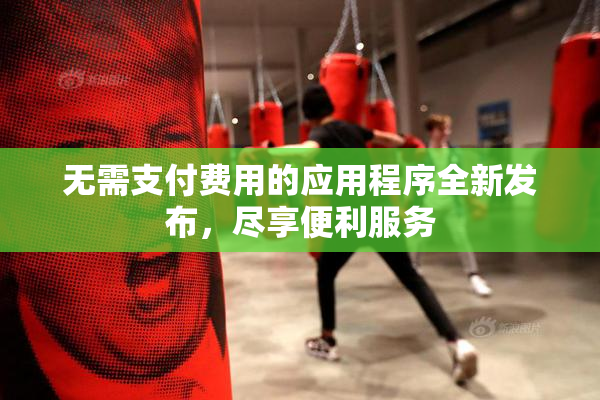 无需支付费用的应用程序全新发布，尽享便利服务